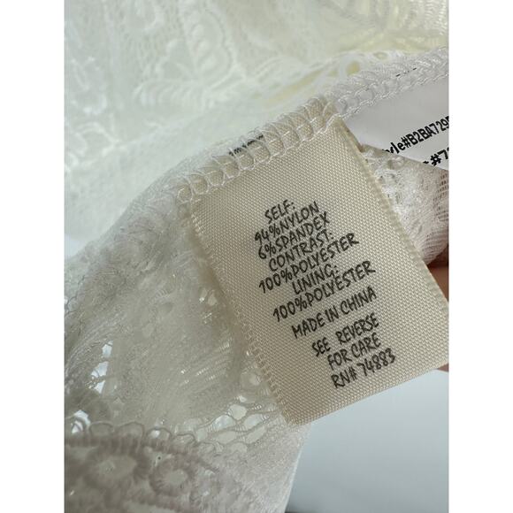 Adiva Womens White Lace Tank Blouse Size L NWT Coquette Boho Feminine Church - Picture 7 of 7